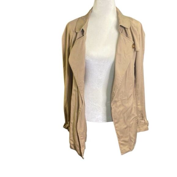 Michael Michael Kors Large Women’s Tan Classic Belted Lightweight Trench Coat - Picture 5 of 12